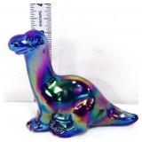 Fenton blue carnival dinosaur figure