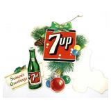 Vntg cardstock 7Up hanger sign