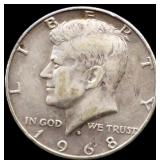 1968 Kennedy half dollar