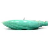 Vntg green speckle leaf console bowl