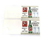 Lot of 2 cardstock 7Up signs