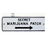 Cast iron 9.5x3 Secret Marijuana Patch plaque