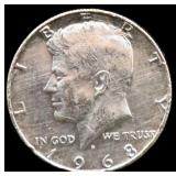 1968 Kennedy half dollar