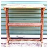 Vintage wood spool leg table see photos