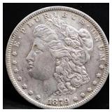 1879 Morgan silver dollar