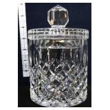 Vintage clear glass cracker jar