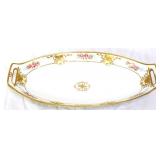 Vntg Nippon 13in long oval serving dish