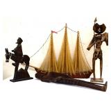 Mixed estate lot, inc string sail ship