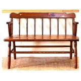 Vintage pine deacons bench