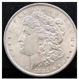 1884O Morgan silver dollar