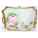 Vintage dresser tray with roses