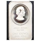 1oz Andrew Johnson silver bar