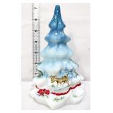 Fenton white/blue winter scene Christmas tree