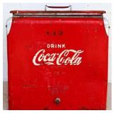 Vintage red metal Coca Cola cooler