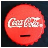 Cast iron Coca Cola bottlecap bank