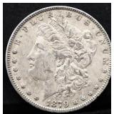 1879 Morgan silver dollar