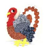 Vintage popcorn turkey plaque