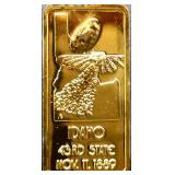 1 troy ounce Idaho state silver bar