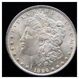1896 Morgan silver dollar