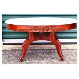 Mahogany marble top coffee table