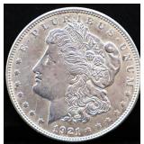 1921D Morgan silver dollar