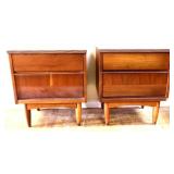 Pair MCM 2 drawer nightstands see photos