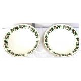 2 Baum Bros Formalities holly 9in bowls