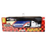Die cast 1/64 Gordon race car semi in org box