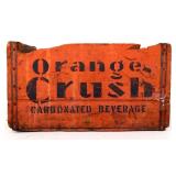 Vntg wood Orange Crush soda crate w/ bottles