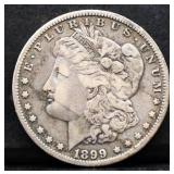 1899O Morgan silver dollar