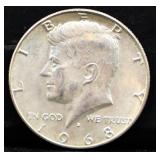 1968 Kennedy half dollar