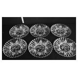 Lot of 6 pioneer clear 8in plates