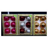 Estate lot of 3 boxes of vntg Christmas ornaments