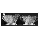 Vintage pineapple floral cream/sugar set