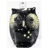 Fenton black owl with moon & stars