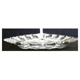 Clear glass triangle deviled egg dish