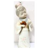 Vntg 10in English Asian lady figural statue