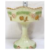 Vntg custard glass open compote