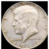 1967 Kennedy half dollar