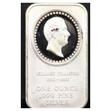 1oz Millard Fillmore silver bar
