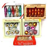 Lot of 5 boxes of vintage Christmas ornaments