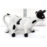 Vintage black & white cow creamer