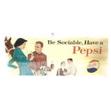 Vntg Be Social Have Pepsi litho ad