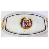 Vntg Bohemia portrait dresser tray