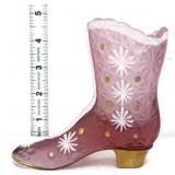 Fenton pink daisy & button boot