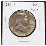 1949S Franklin half dollar