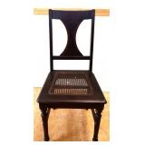 Vintage cane bottom vanity chair