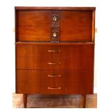 MCM Bassett 4 drawer tall chest