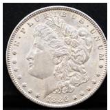 1886 Morgan silver dollar