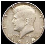 1968 Kennedy half dollar